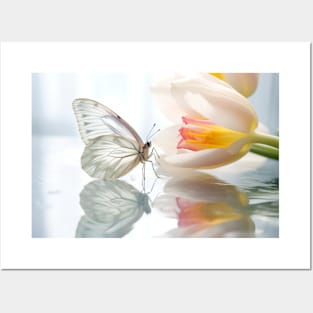 Butterfly Flower Nature Serene Tranquil Posters and Art